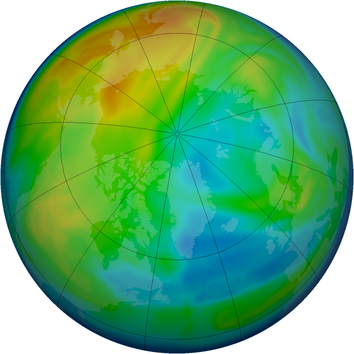 Arctic ozone map for 16 December 2005